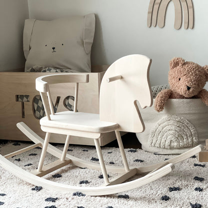 Personalized Wooden Rocking Horse with Engraving