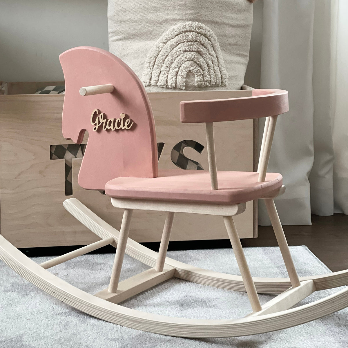 Personalised Wooden Rocking Horse