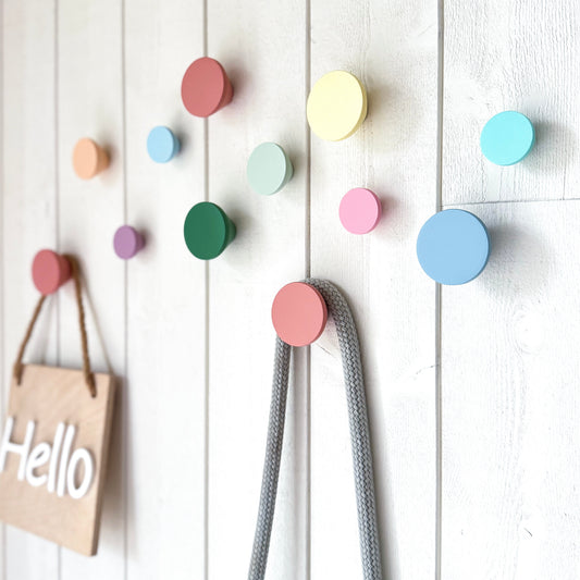 Colorful Wooden Wall Hooks