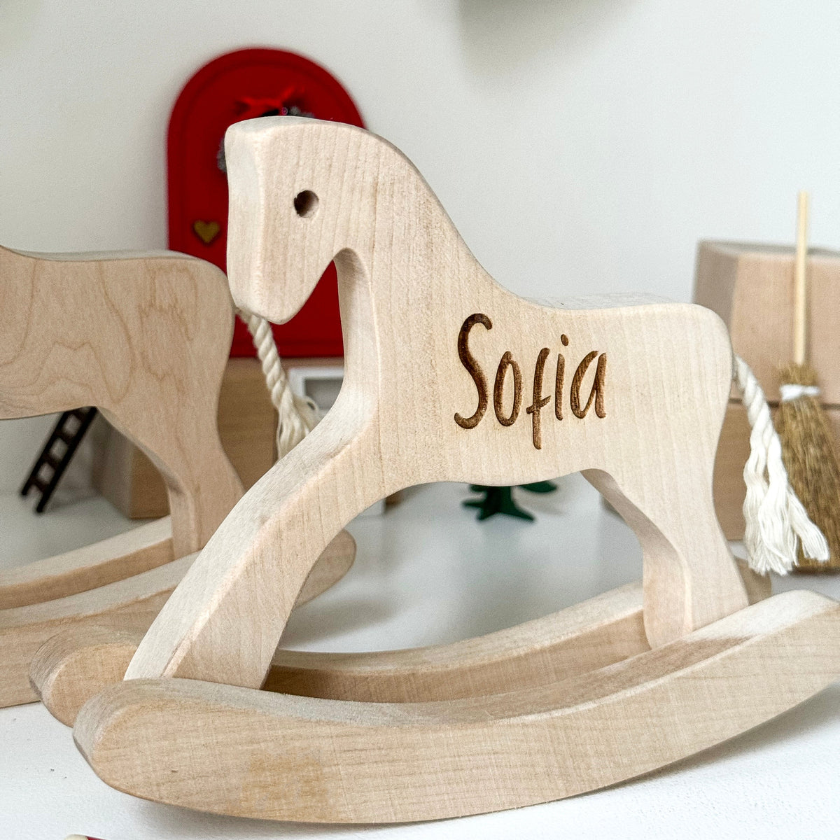 Personalized Wooden Toy Horse