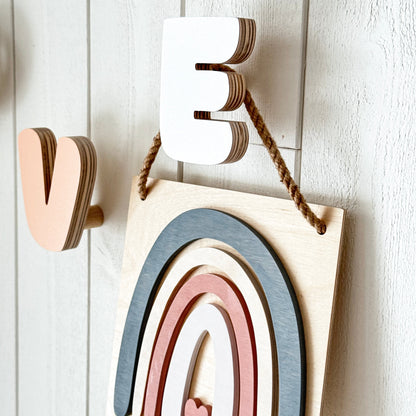 Wooden Letter Wall Hooks