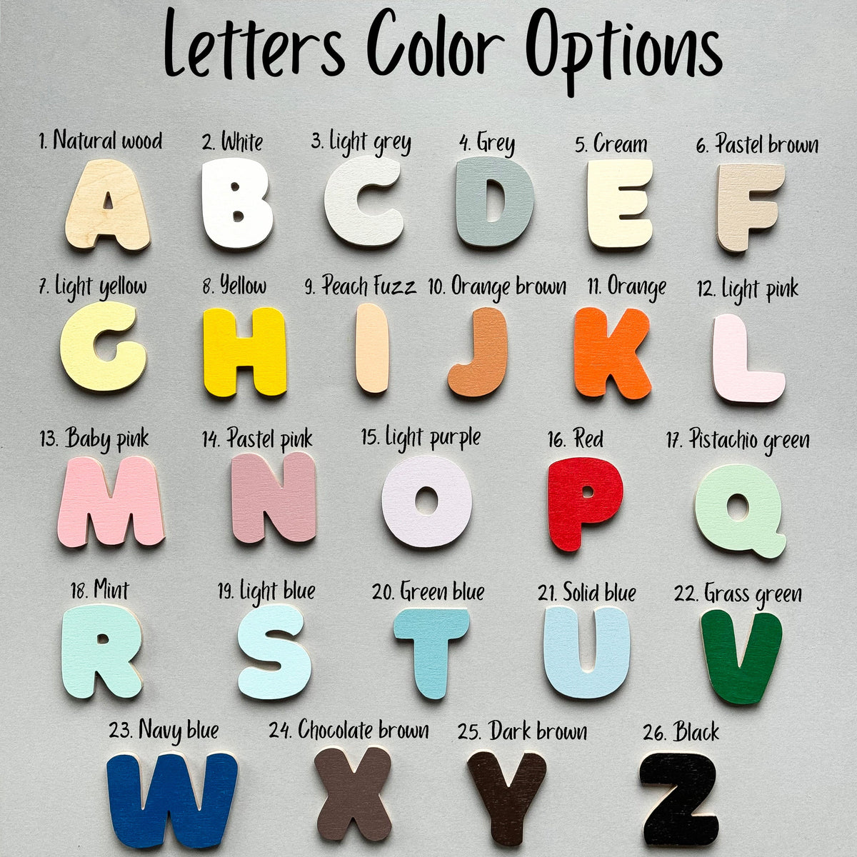 Wooden Letter Wall Hooks