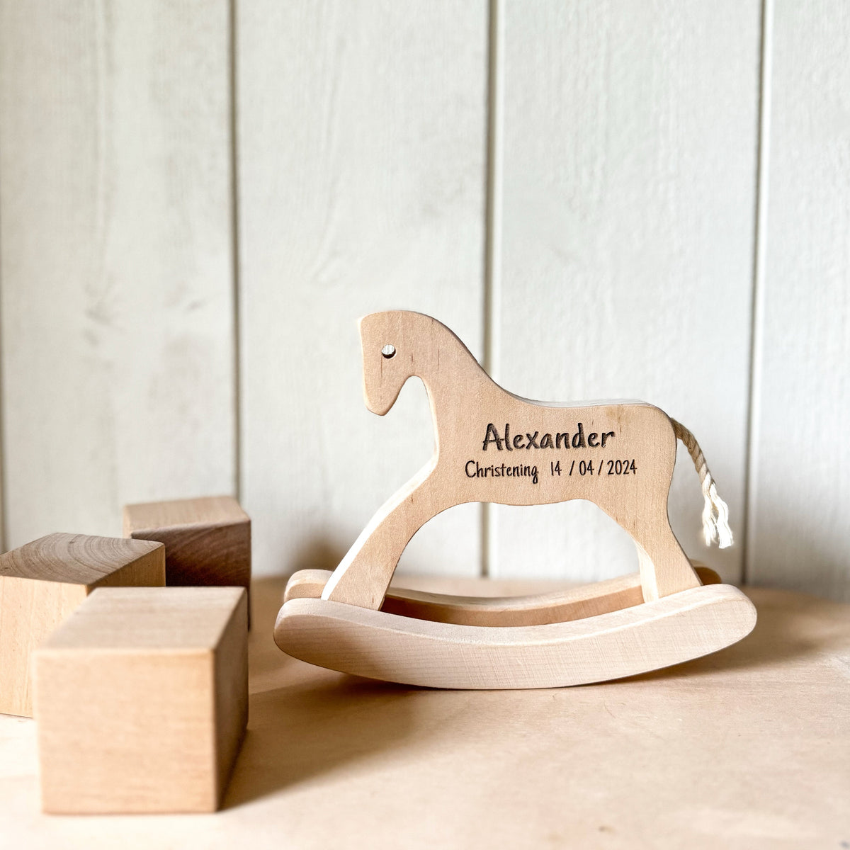 Personalized Wooden Toy Horse