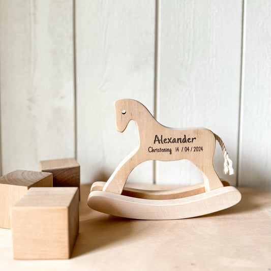 Personalized Wooden Toy Horse