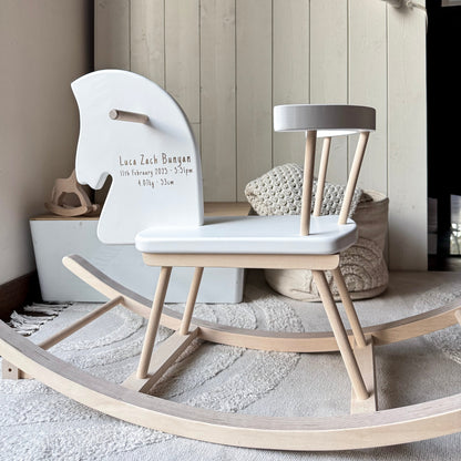 Personalized Wooden Rocking Horse with Engraving