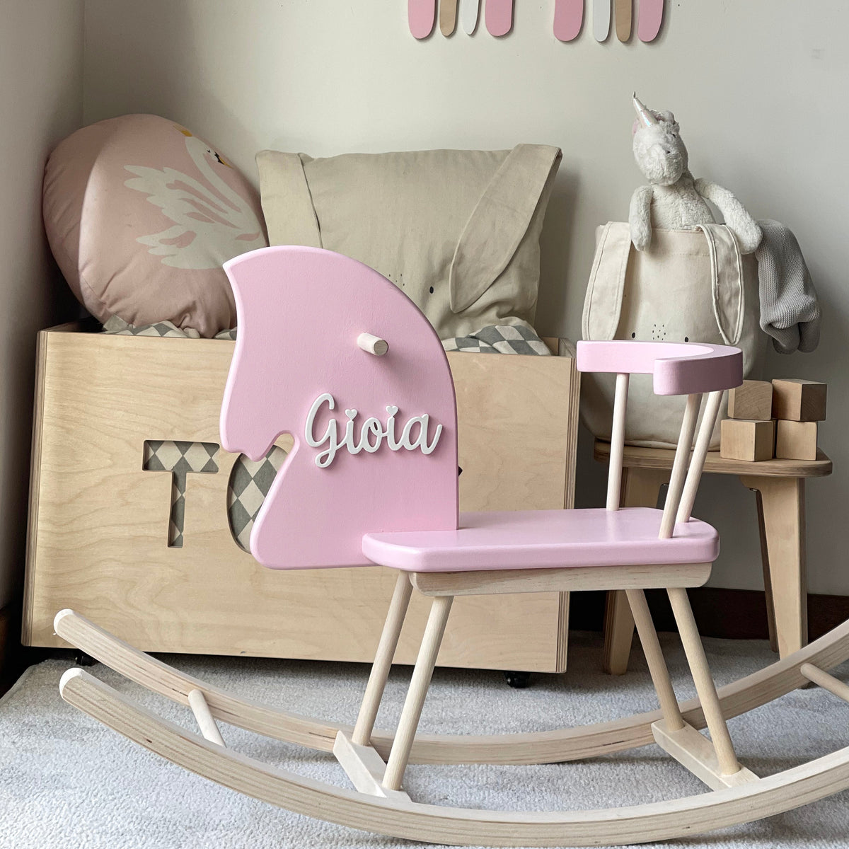 Personalised Wooden Rocking Horse