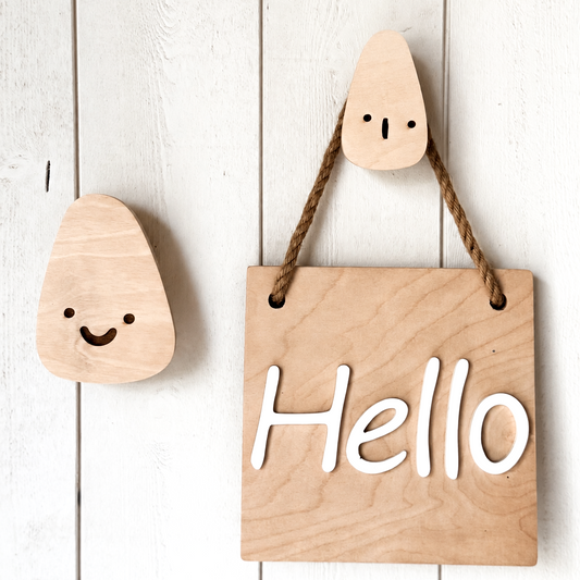 Wooden Mood Wall Hooks