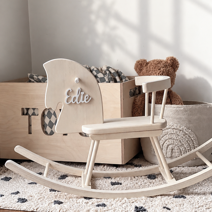 Personalised Wooden Rocking Horse